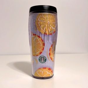 starbucks lemon Citrus cup tumbler 3D Frozen Effect 16oz 2002 Limited Edition